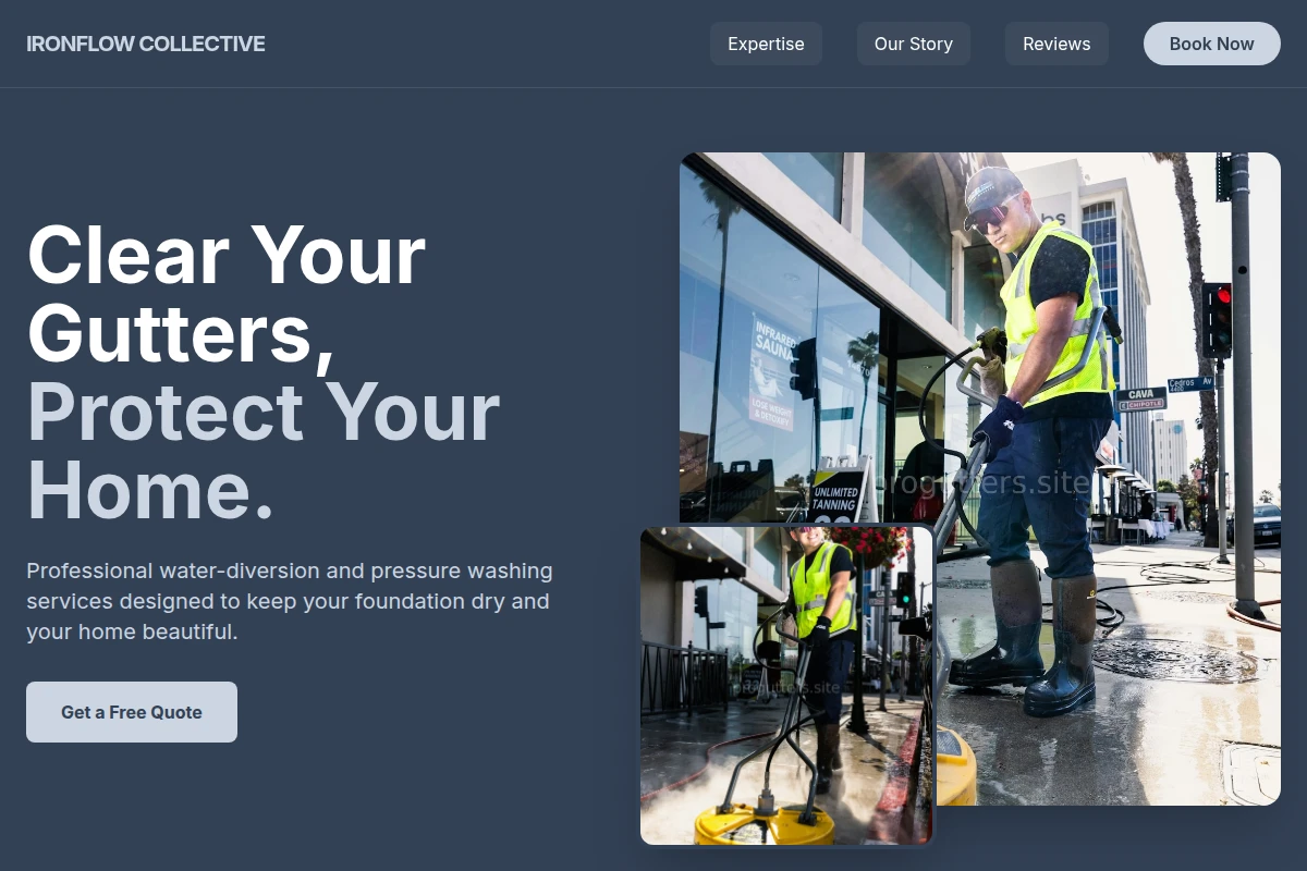 Water-diversion Pressure Washing